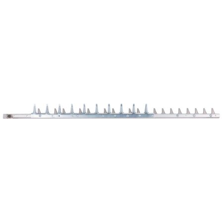 MAKITA Varaterä 750 mm, pensasleikkuriin DUH754. Kuvassa Varaterä 750 mm, pensasleikkuriin DUH754 oikealta sivustapäin.