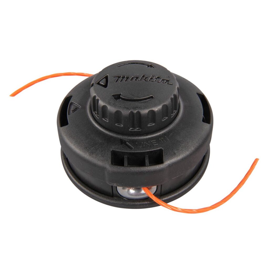 MAKITA Siimapää Tap&Go EasyWork Ø 2,4 mm x 3 m / 4". Kuvassa Siimapää Tap&Go EasyWork Ø 2,4 mm x 3 m / 4" edestäpäin yläviistosta.