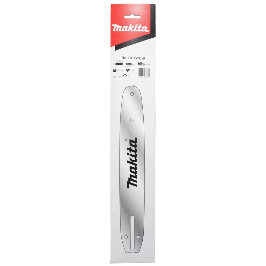 MAKITA Laippa 14" / 35 cm, 3/8", 52, 1,1 mm. Kuvassa tuotteen myyntipakkaus edestäpäin.