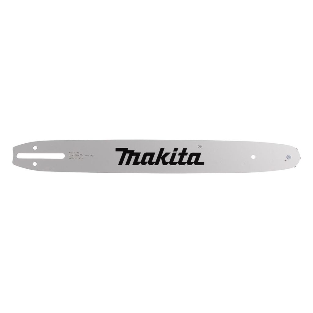 MAKITA Laippa 16" / 40 cm, 56, 3/8", 1,1 mm. Kuvassa Laippa 16" / 40 cm, 56, 3/8", 1,1 mm oikealta sivustapäin.
