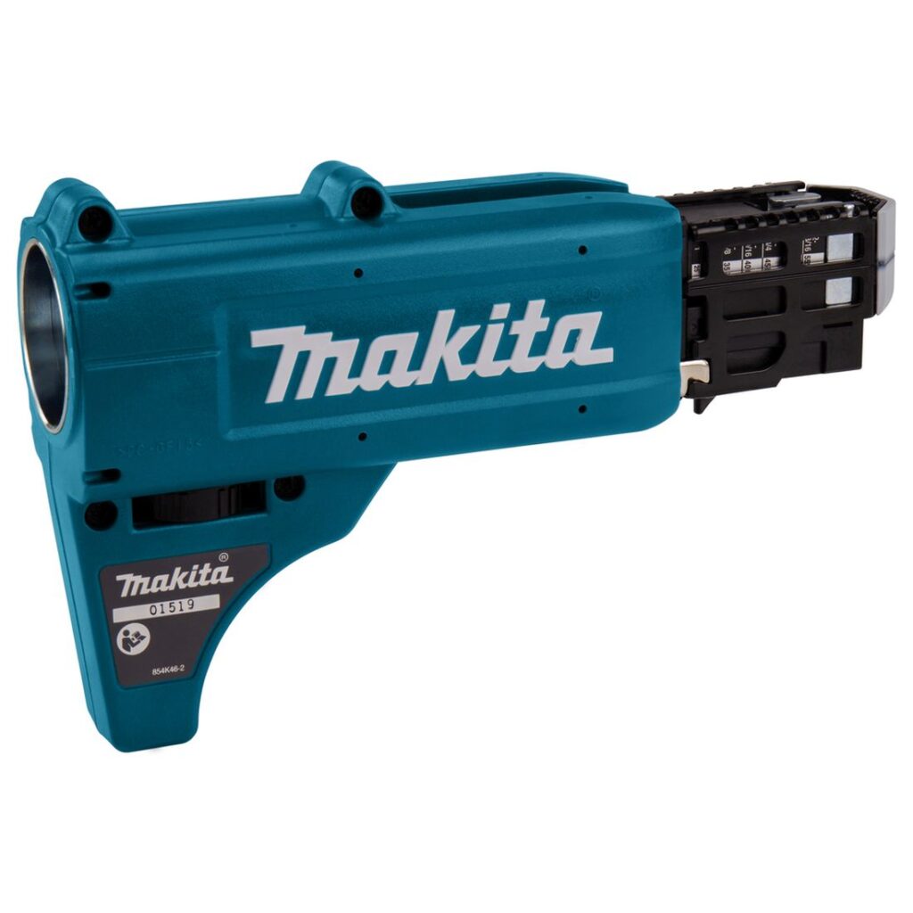MAKITA Syöttölaite nauharuuveille 25 55 mm. Kuvassa Syöttölaite nauharuuveille 25 55 mm vasemmalta takayläviistosta.