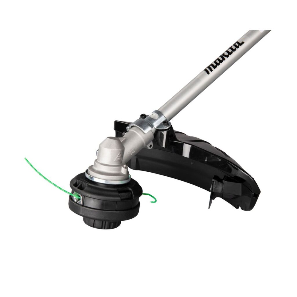 MAKITA Trimmerilisälaite 300 mm EM408MP. Lähikuvassa Trimmerilisälaite 300 mm EM408MP oikealta etuyläviistosta.