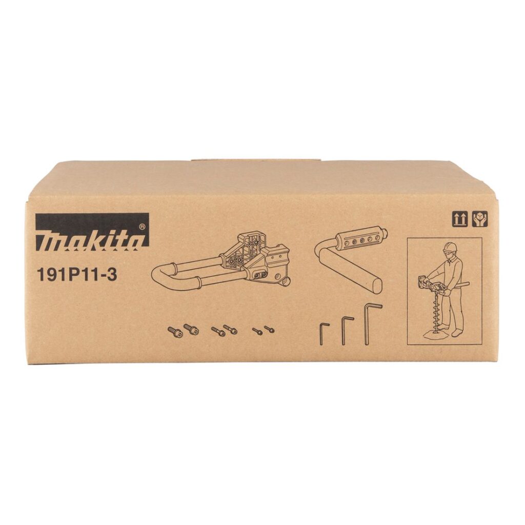 MAKITA Maakairavarustus DDA460, DDG460. Kuvassa tuotteen myyntipakkaus edestäpäin.