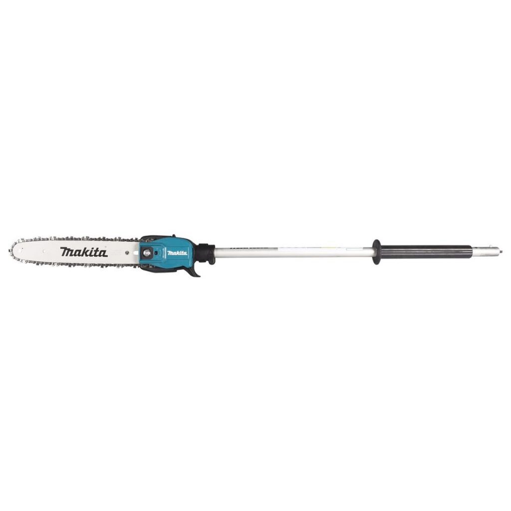 MAKITA Ketjusahalisälaite EY403MP. Kuvassa Ketjusahalisälaite EY403MP vasemmalta sivustapäin.
