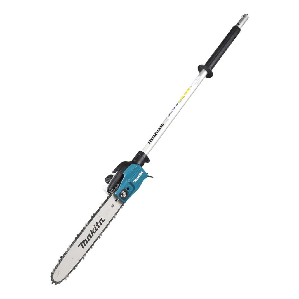 MAKITA Ketjusahalisälaite EY403MP. Kuvassa Ketjusahalisälaite EY403MP vasemmalta sivustapäin.