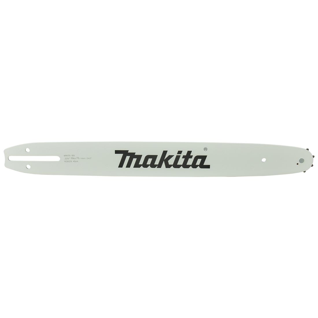 MAKITA Laippa 16", 0,325, 64, 1,1 mm. Kuvassa Laippa 16", 0,325, 64, 1,1 mm oikealta sivustapäin.
