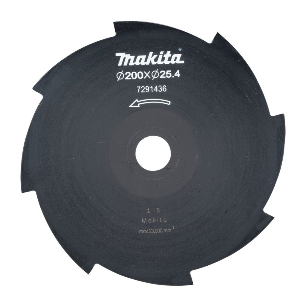 MAKITA Ruohoterä 8lapainen 200 x 25,4 mm. Kuvassa Ruohoterä 8lapainen 200 x 25,4 mm ylhäältäpäin.