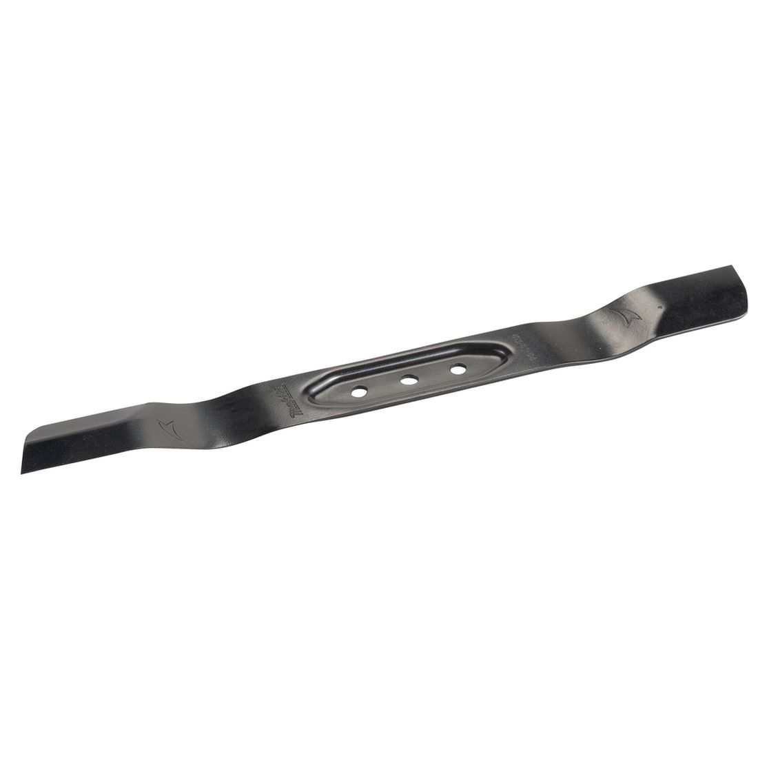 MAKITA Ruohonleikkurin terä 460 mm. Kuvassa Ruohonleikkurin terä 460 mm vasemmalta etuyläviistosta.