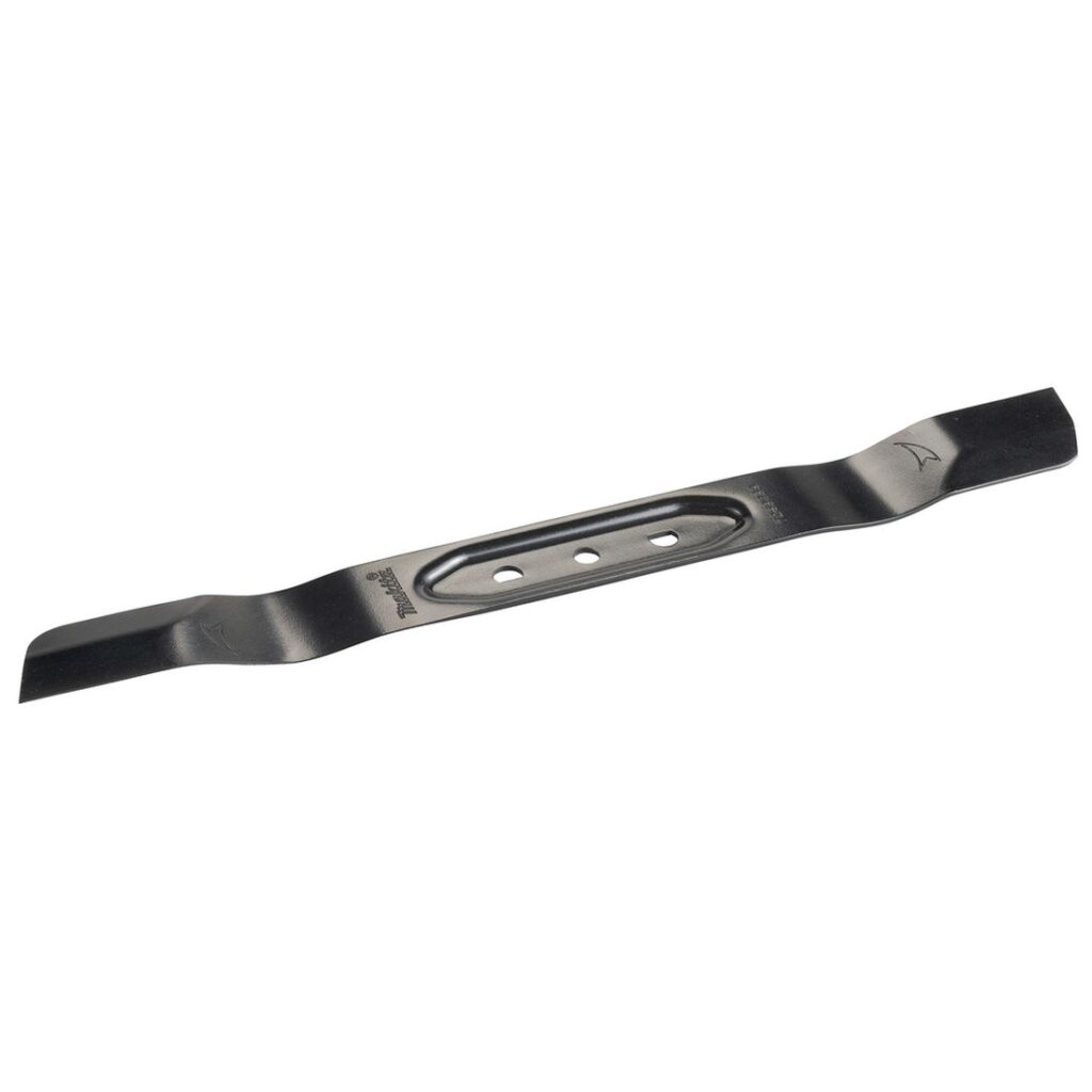 MAKITA Ruohonleikkurin terä 480 mm. Kuvassa Ruohonleikkurin terä 480 mm vasemmalta etuyläviistosta.