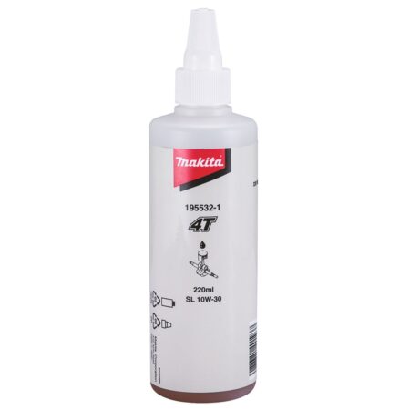 MAKITA 4tahti moottoriöljy 10W30, 220 ml Makita. Kuvassa 4tahti moottoriöljy 10W30, 220 ml Makita edestäpäin.