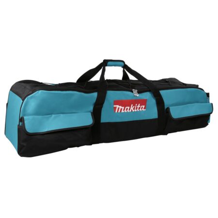 MAKITA Pehmeä laukku, omat taskut koneelle ja tarvikkeille. 1200 x 330 x 300 mm. Kuvassa suljettu pehmeä laukku, omat taskut koneelle ja tarvikkeille. 1200 x 330 x 300 mm. oikealta etuyläviistosta.