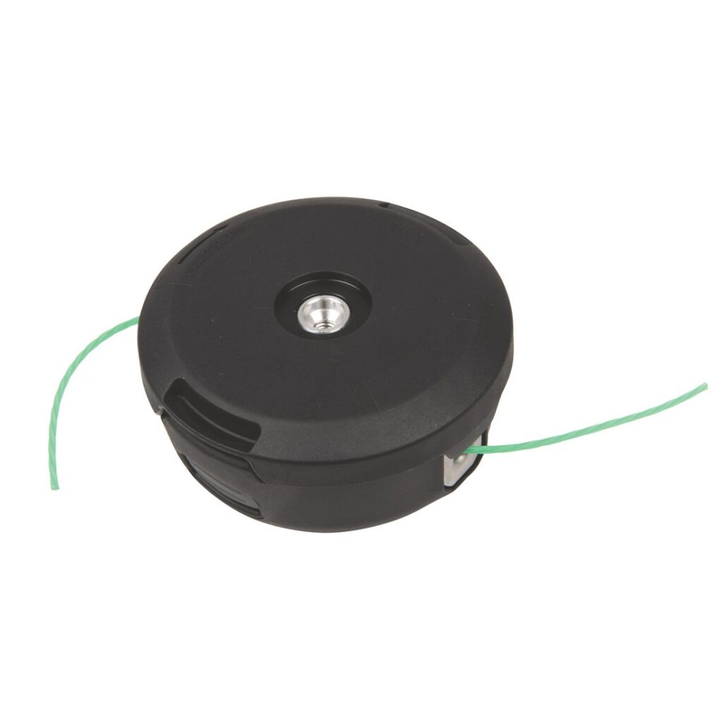 MAKITA Siimapää Tap&Go 2 x 2,0 mm / 4". Kuvassa Siimapää Tap&Go 2 x 2,0 mm / 4" alhaaltapäin yläviistosta.