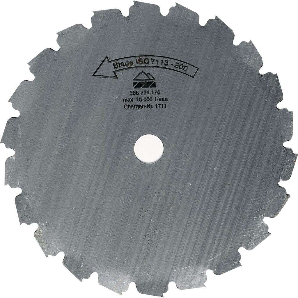 MAKITA Raivaussahanterä 200 x 20 mm. Kuvassa Raivaussahanterä 200 x 20 mm edestäpäin.
