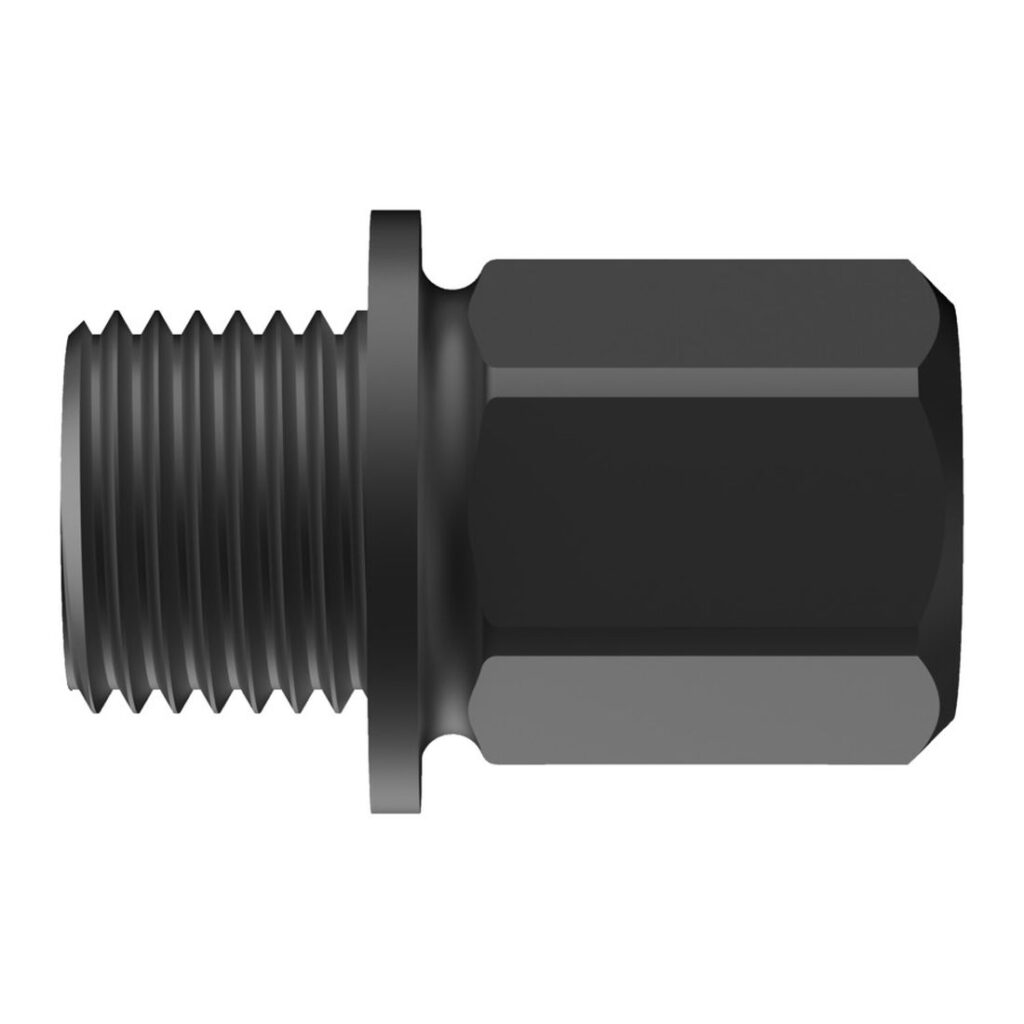 Milwaukee QUIK-LOK™ S 1/2″x20. Kuvassa adapteri sivustapäin vaaka-asennossa.