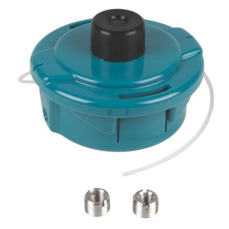 MAKITA Siimapää Tap&Go 2 x 2,4 mm / 4". Kuvassa Siimapää Tap&Go 2 x 2,4 mm / 4" edestäpäin yläviistosta.