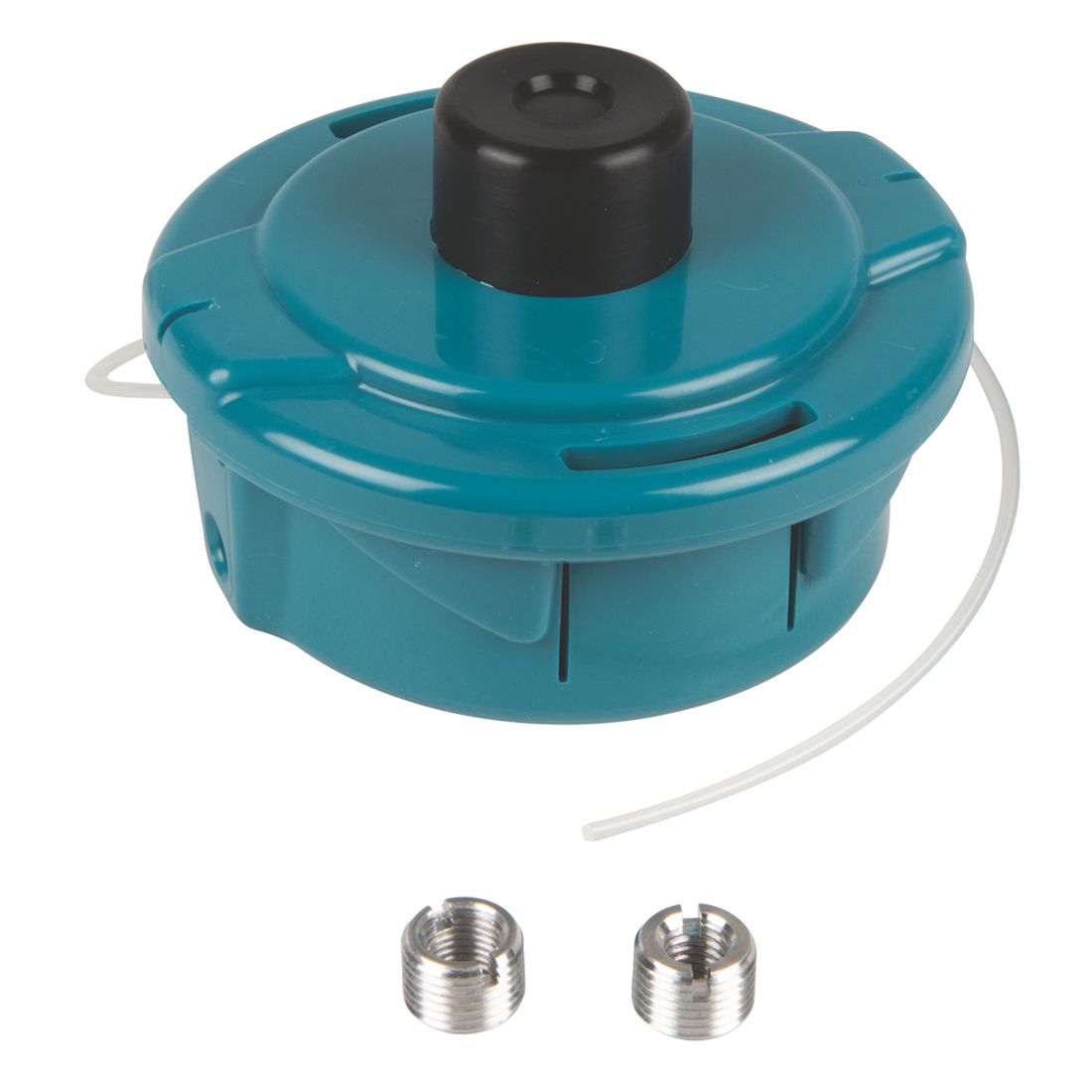 MAKITA Siimapää Tap&Go 2 x 2,4 mm / 4". Kuvassa Siimapää Tap&Go 2 x 2,4 mm / 4" edestäpäin yläviistosta.