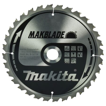 MAKITA Pyörösahanterä 260x30x2,3 mm, Z32 Makblade. Kuvassa Pyörösahanterä 260x30x2,3 mm, Z32 Makblade edestäpäin.