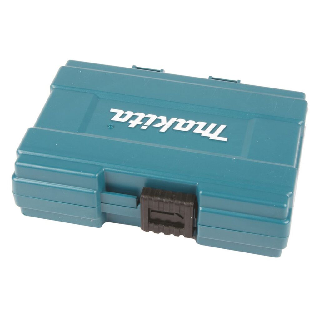 MAKITA Poranterä ja ruuvikärkisarja 38osaa. Kuvassa Poranterä ja ruuvikärkisarja 38osaa oikealta etuyläviistosta.