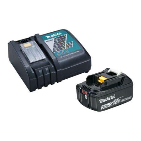 MAKITA PowerPack LXT 1x3,0Ah, DC18RC 191A24-4. Kuvassa PowerPack LXT 1x3,0Ah, DC18RC 191A24-4 vasemmalta etuyläviistosta.