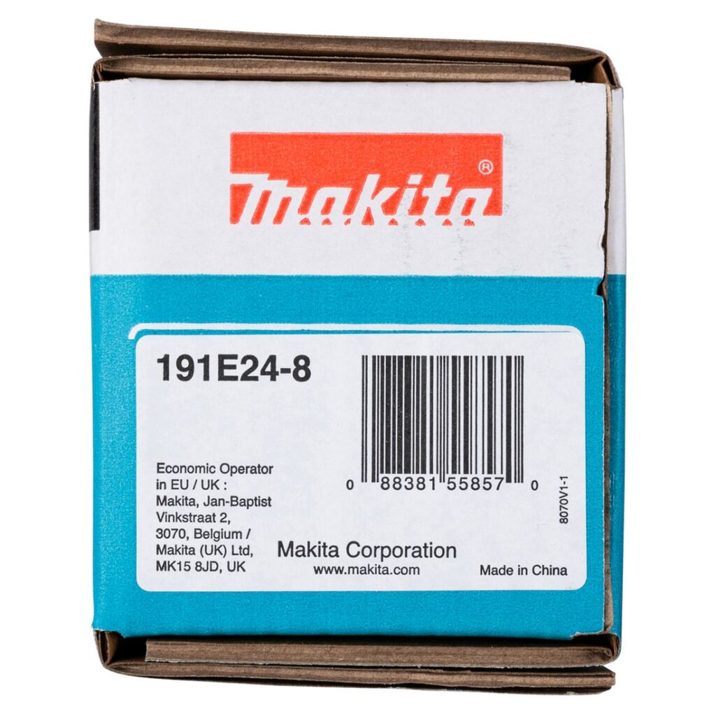 MAKITA Jatkovarsi 1150 mm LE400MP 191E24-8. Kuvassa Jatkovarsi 1150 mm LE400MP 191E24-8:n myyntipakkaus sivustapäin.