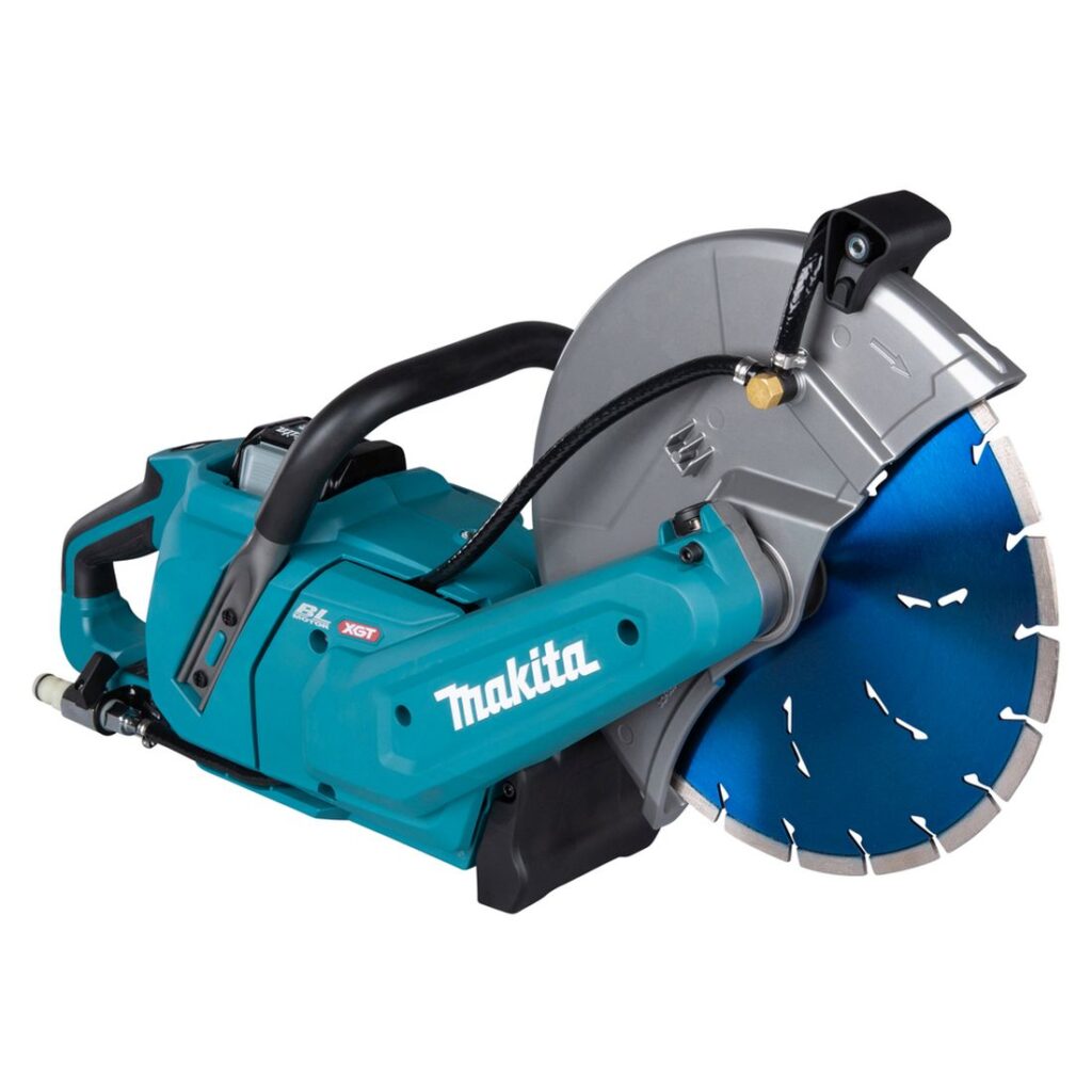MAKITA Laikkaleikkuri XGT CE004G. Kuvassa Laikkaleikkuri XGT CE004G vasemmalta etuyläviistosta.