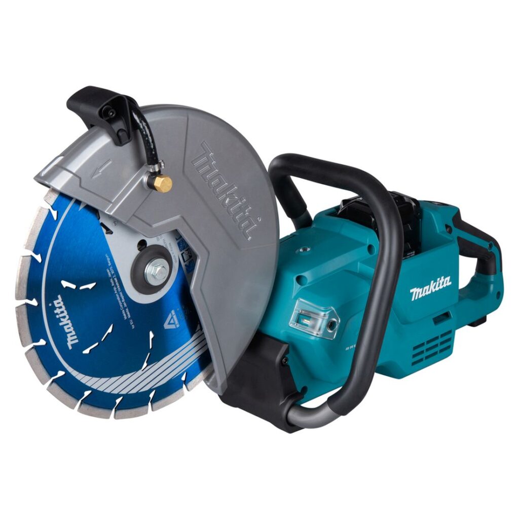 MAKITA Laikkaleikkuri XGT CE004G. Kuvassa Laikkaleikkuri XGT CE004G oikealta etuyläviistosta.