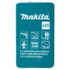 MAKITA Metalliporanteräsarja HSSR, 25osaa. Kuvassa Metalliporanteräsarja HSSR, 25osaa edestäpäin.