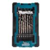 MAKITA Metalliporanteräsarja HSSG, 25osaa. Kuvassa Metalliporanteräsarja HSSG, 25osaa edestäpäin kansi kiinni.