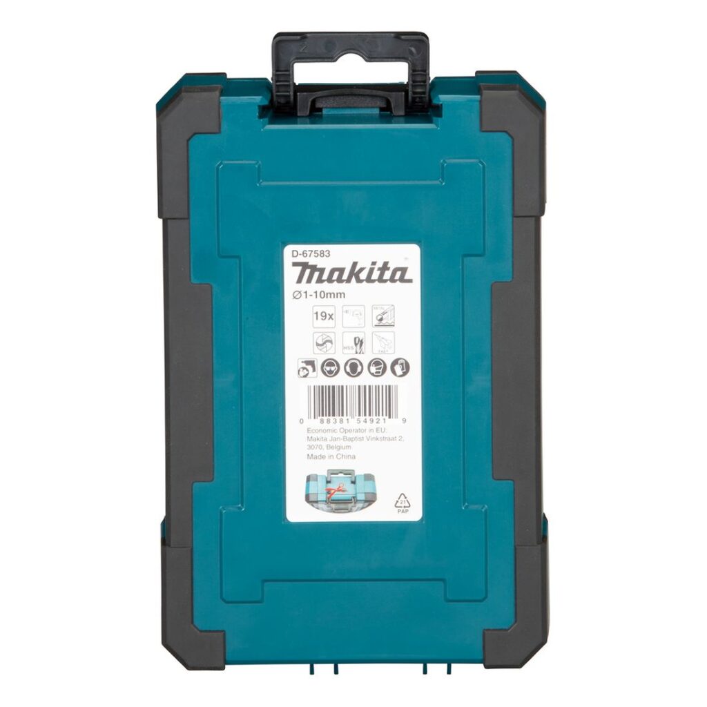 MAKITA Metalliporanteräsarja MFORCE, 19 osaa. Kuvassa Metalliporanteräsarja MFORCE, 19 osaa takaapäin