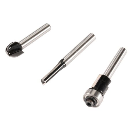 MAKITA Jyrsinteräsarja, 3-osaa D-70459. Kuvassa Jyrsinteräsarja, 3-osaa D-70459 oikealta etuyläviistosta.