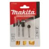 MAKITA Jyrsinteräsarja, 3-osaa D-70459. Kuvassa Jyrsinteräsarja, 3-osaa D-70459:n myyntipakkaus edestäpäin.
