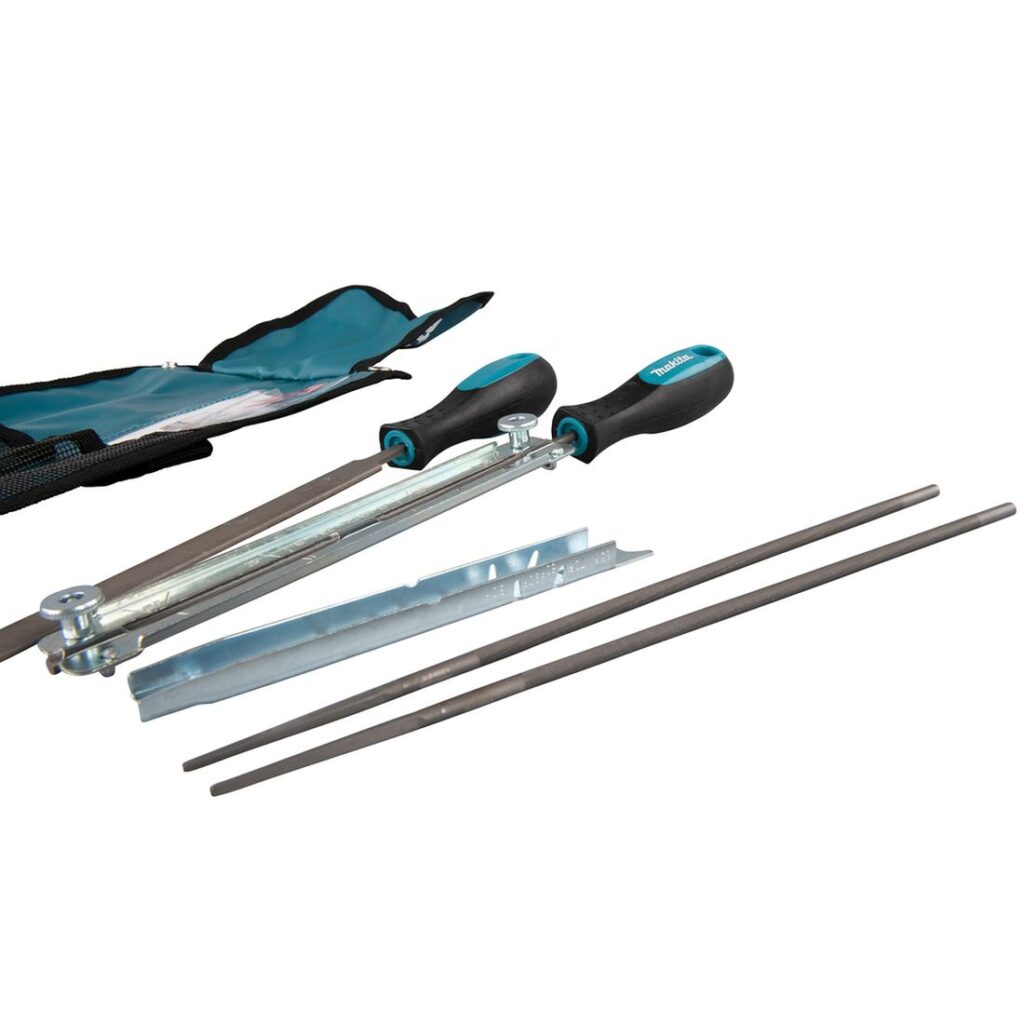 MAKITA Ketjun teroitussarja Ø 4,5 mm. Kuvassa Ketjun teroitussarja Ø 4,5 mm oikealta etuyläviistosta.