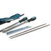 MAKITA Ketjun teroitussarja Ø 4,8 mm. Kuvassa Ketjun teroitussarja Ø 4,8 mm oikealta etuyläviistosta.