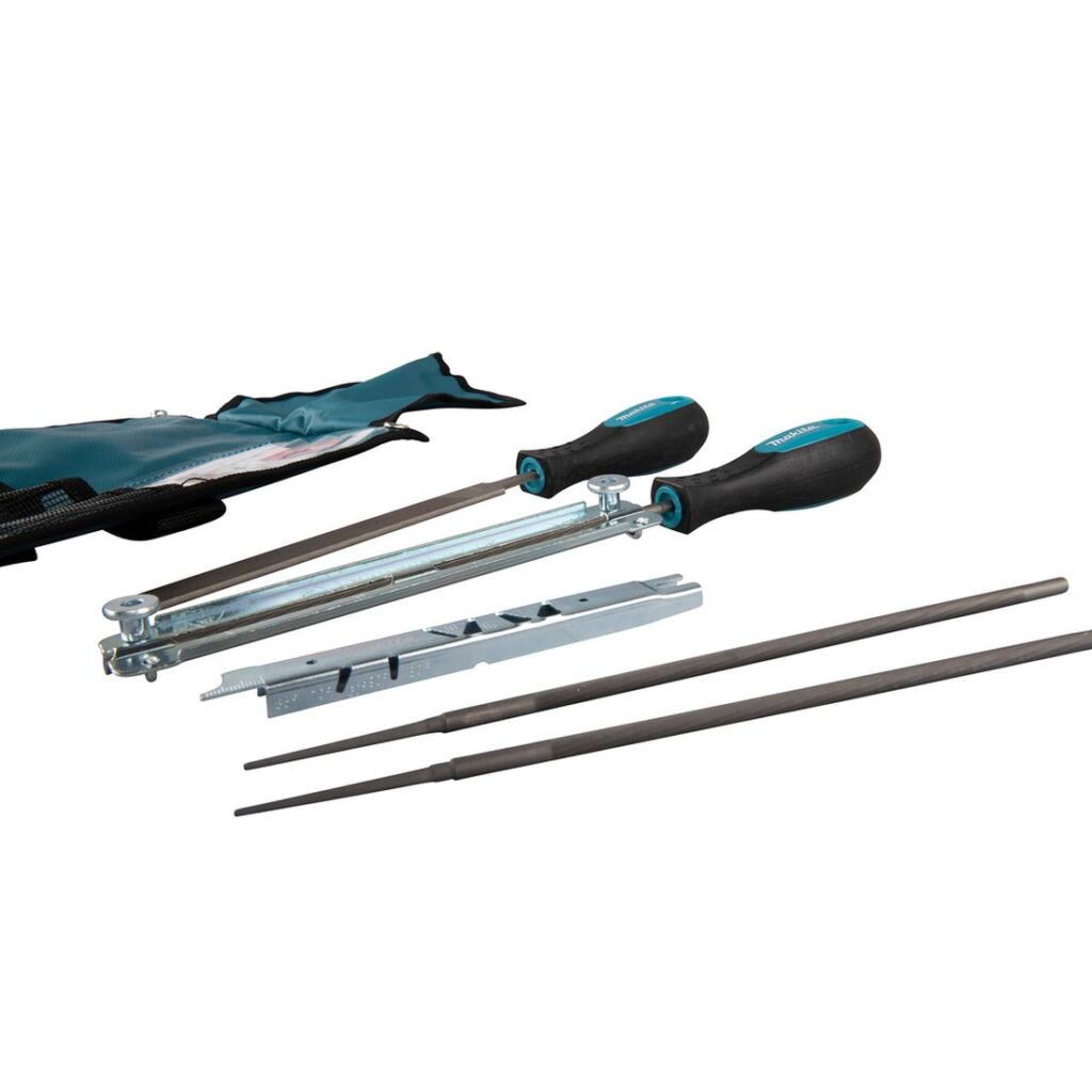 MAKITA Ketjun teroitussarja Ø 5,5 mm. Kuvassa Ketjun teroitussarja Ø 5,5 mm oikealta etuyläviistosta.