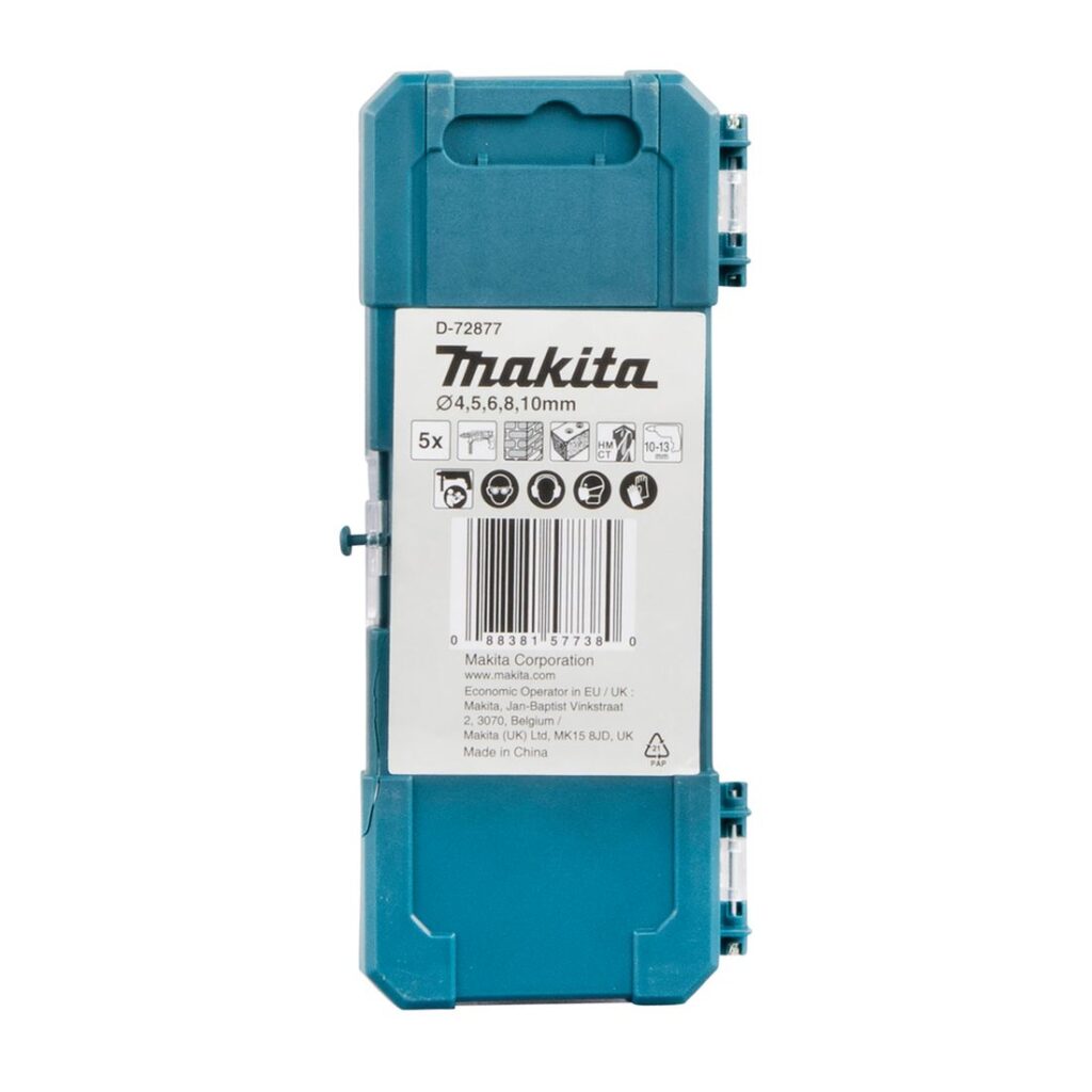 MAKITA Betoniporanteräsarja, 5osaa. Kuvassa Betoniporanteräsarja, 5osaa takaapäin.