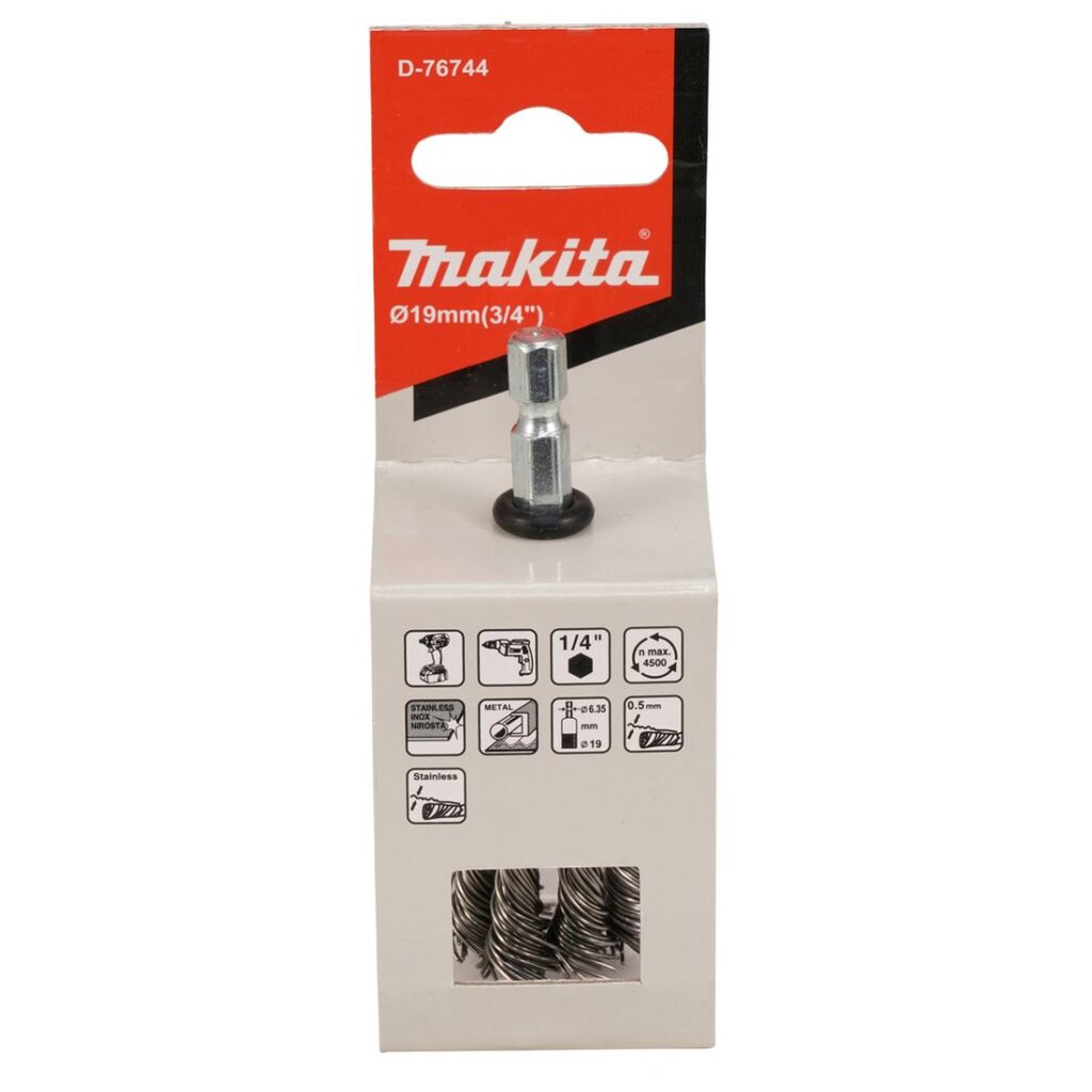 MAKITA Teräsharja 19 mm. Kuvassa tuotteen myyntipakkaus edestäpäin.