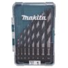 MAKITA Puuporanteräsarja, 8-osaa. Kuvassa Puuporanteräsarja, 8-osaa edestäpäin yläviistosta.