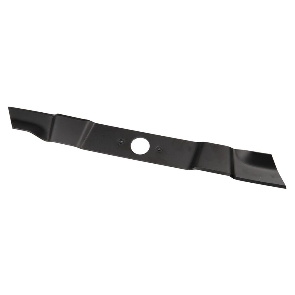 MAKITA Ruohonleikkurin veitsiterä (bio) 510 mm. Kuvassa Ruohonleikkurin veitsiterä (bio) 510 mm vasemmalta etuyläviistosta.