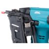 MAKITA Viimeistelynaulain LXT DBN601ZJ. Lähikuvassa Viimeistelynaulain LXT DBN601ZJ:n nokka sivustapäin oikealta.