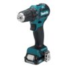 MAKITA Porakone CXT DF332DSAJ. Kuvassa Porakone CXT DF332DSAJ oikealta etuyläviistosta.
