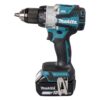 MAKITA Iskuporakone LXT DHP489RGJ. Kuvassa Iskuporakone LXT DHP489RGJ vasemmalta sivustapäin yläviistosta.