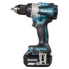 MAKITA Iskuporakone LXT DHP489RGJ. Kuvassa Iskuporakone LXT DHP489RGJ vasemmalta sivustapäin.