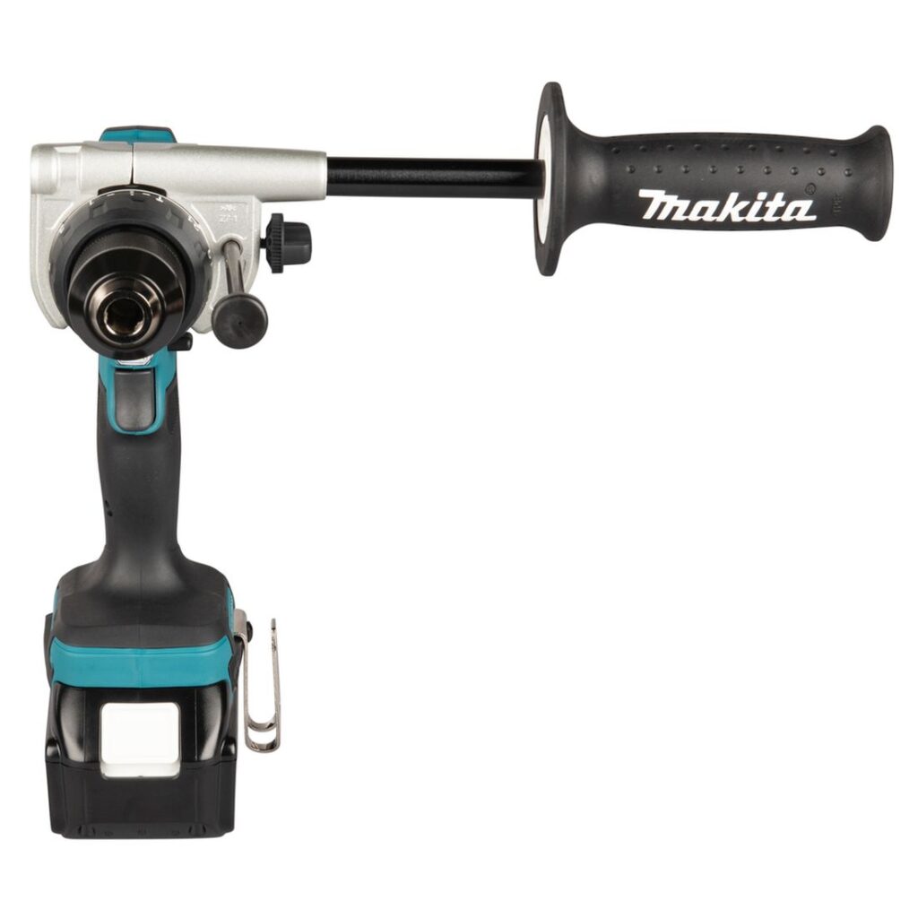 MAKITA Iskuporakone LXT DHP492. Kuvassa Iskuporakone LXT DHP492 edestäpäin.