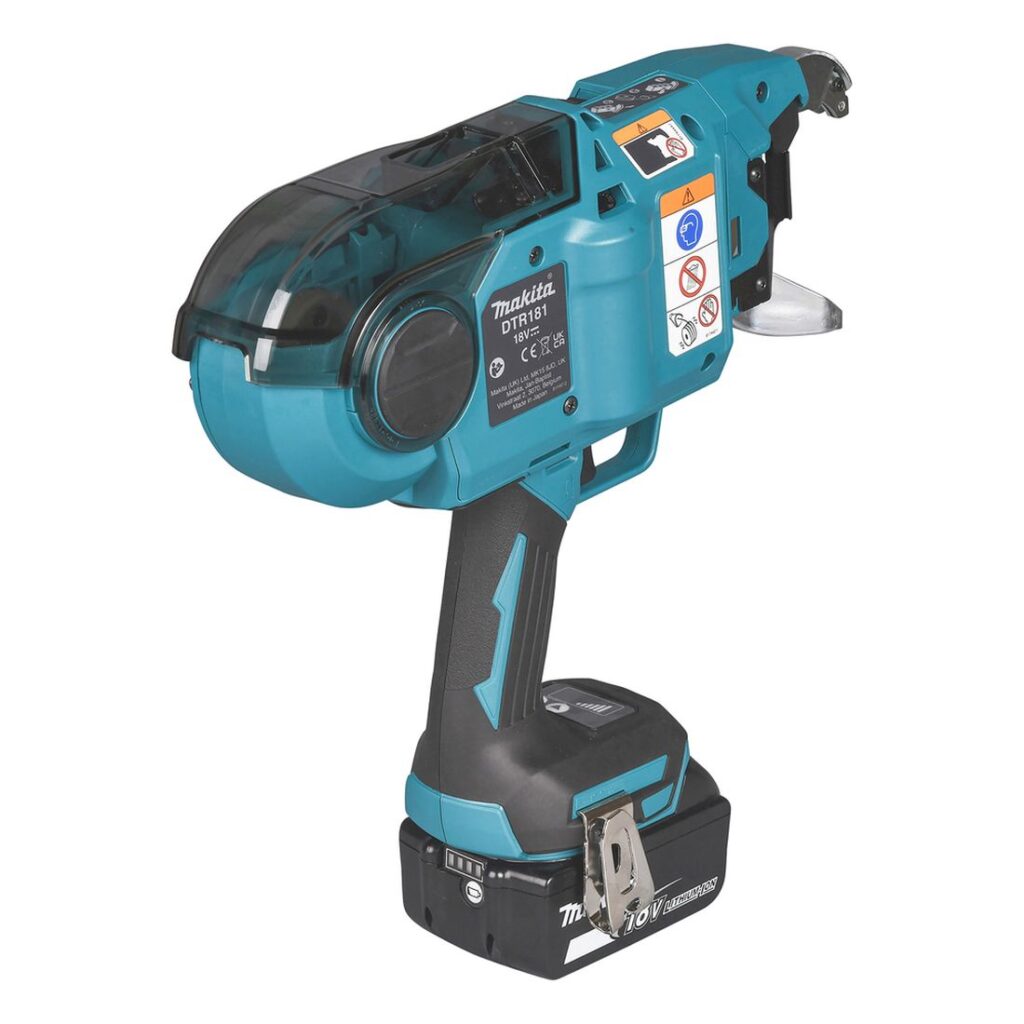 MAKITA Sidontakone LXT. Kuvassa Sidontakone LXT oikealta takayläviistosta.