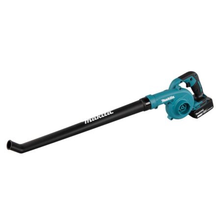 MAKITA Puhallin LXT DUB186. Kuvassa Puhallin LXT DUB186 oikealta etuyläviistosta.