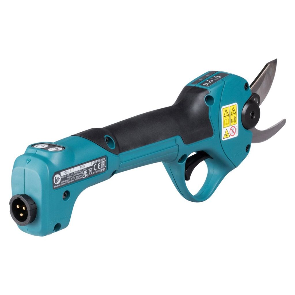 MAKITA Oksaleikkuri LXT. Kuvassa Oksaleikkuri LXT oikealta takayläviistosta.