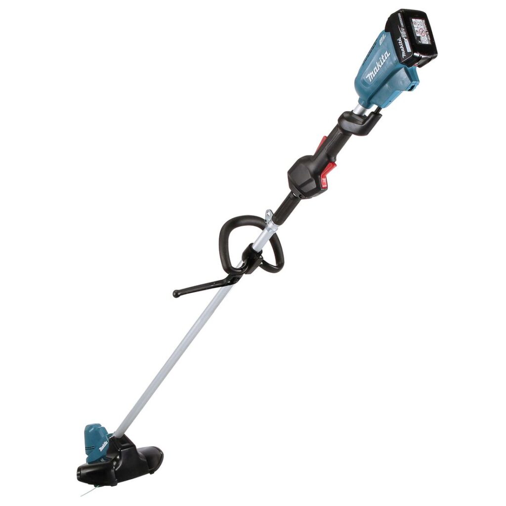 MAKITA Ruohotrimmeri LXT. Kuvassa Ruohotrimmeri LXT vasemmalta takayläviistosta.