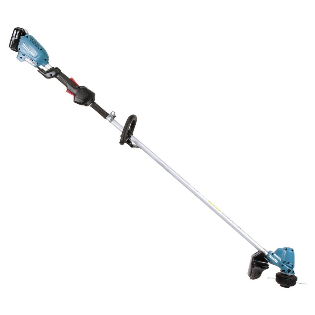 MAKITA Ruohotrimmeri LXT. Kuvassa Ruohotrimmeri LXT oikealta sivustapäin yläviistosta.