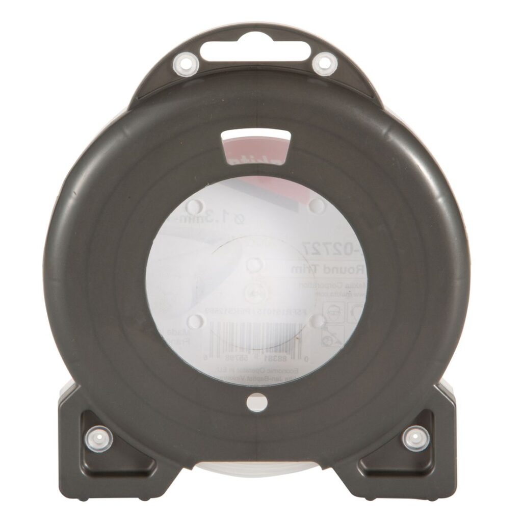 MAKITA Siima 1,3 mm x 15 m, pyöreä. Kuvassa tuotteen myyntipakkaus takaapäin.