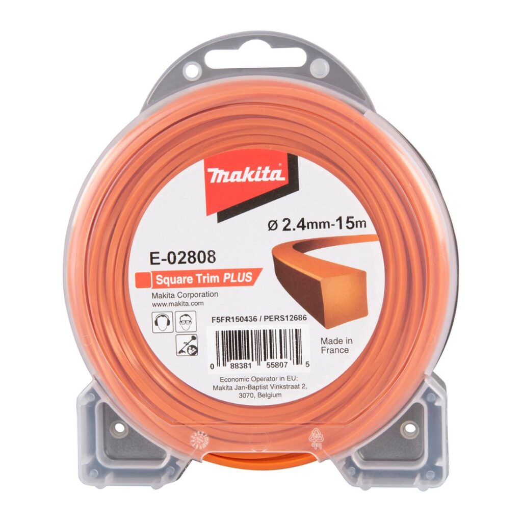 MAKITA Siima 2,4 mm x 15 m, neliö. Kuvassa tuotteen myyntipakkaus edestäpäin.